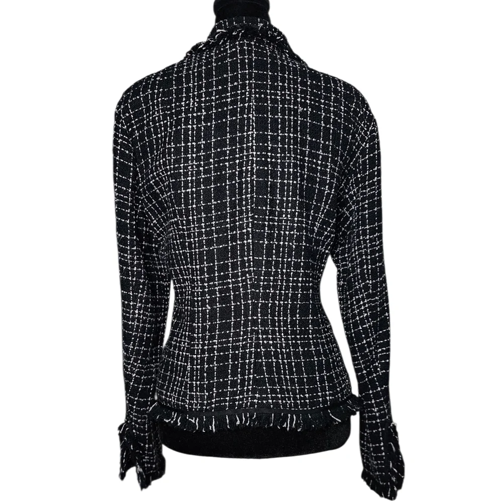 Allison Taylor Black and White Tweed Blazer